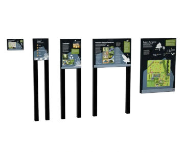 Cardiff A/B - display sign for indoor or outdoor wall or post mounting