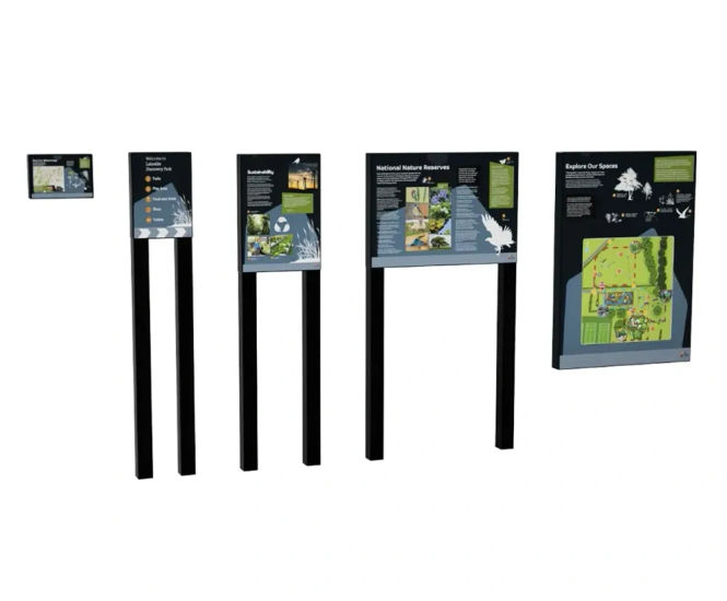 Cardiff A/B - display sign for indoor or outdoor wall or post mounting