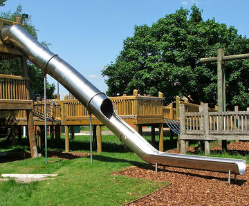 Bespoke Tunnel Slides - custom stainless steel playground tube slide