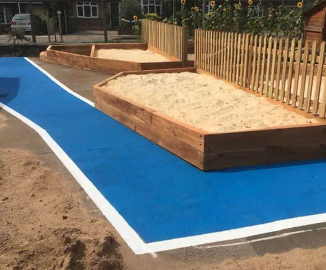 Creating a vibrant, colourful play area for junior school