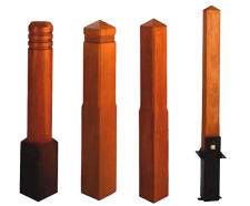 Hardwood and softwood fixed and removable bollards