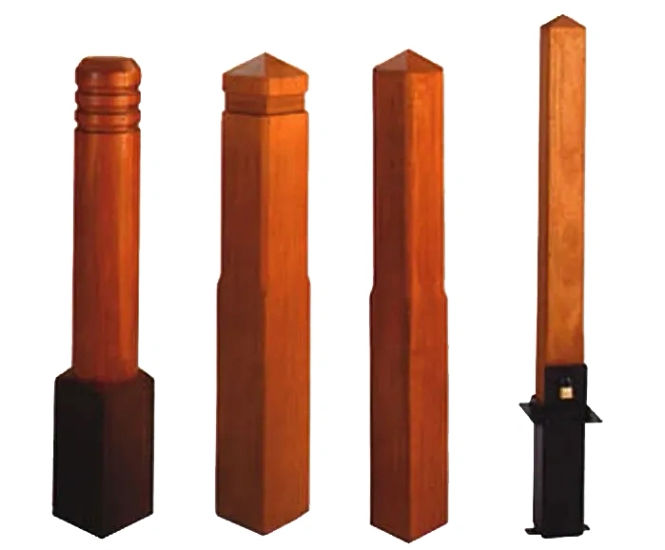 Hardwood and softwood fixed and removable bollards