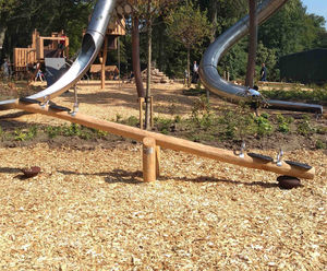Robinia Seesaw - natural wood playground seesaw for outdoor play