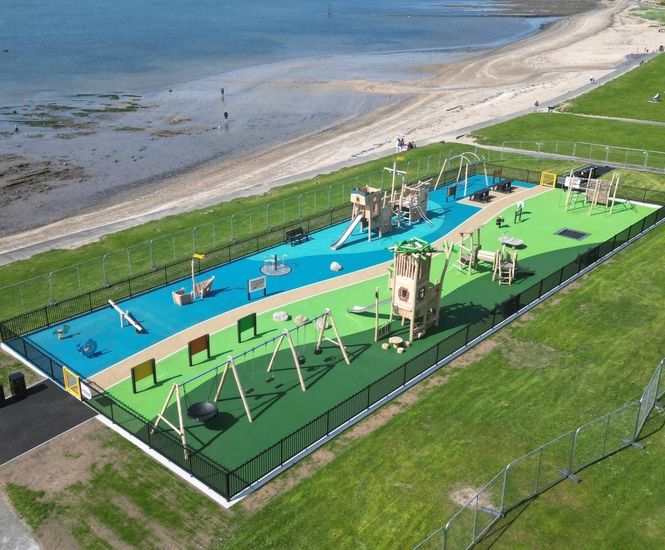 Wet pour safety surfacing installed at 13 playgrounds - Northern Ireland
