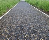 Enviro-Pave - recycled rubber and aggregate porous pathway surfacing - on this page