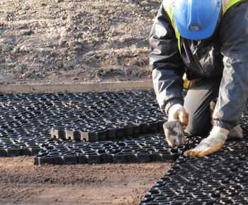 Hebden X Grid - recycled plastic ground reinforcement grid for pathways