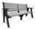 Ilkley - recycled plastic outdoor bench with arms and backrest 1
