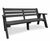 Ilkley - recycled plastic outdoor bench with arms and backrest 5