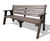 Ilkley - recycled plastic outdoor bench with arms and backrest 7