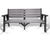 Ilkley - recycled plastic outdoor bench with arms and backrest 6