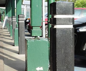 Brighouse - square recycled plastic bollards