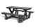 Batley - recycled plastic walkthrough easy-access 4-seater picnic table 1