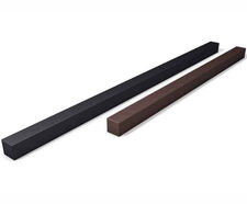 Square recycled plastic lumber profiles for outdoor construction
