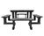 Brimham - square recycled plastic picnic table with accessible seating 4