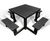 Brimham - square recycled plastic picnic table with accessible seating 2