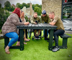 Brimham - square recycled plastic picnic table with accessible seating