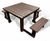 Brimham - square recycled plastic picnic table with accessible seating 3