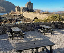 Heavy-duty recycled plastic picnic tables - Eilean Donan Castle