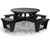 Calder - round recycled plastic wheelchair-accessible picnic table 3