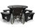Calder - round recycled plastic wheelchair-accessible picnic table 1