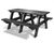 Denholme - heavy-duty recycled plastic A-frame 4–6 seater picnic table 6