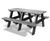 Denholme - heavy-duty recycled plastic A-frame 4–6 seater picnic table 7
