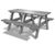 Denholme - heavy-duty recycled plastic A-frame 4–6 seater picnic table 8