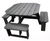 Rishworth - octagonal recycled plastic 8-seater picnic table 2