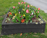 Modular recycled plastic raised planter bed kits
