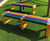 Skipton - straight recycled plastic outdoor bench 1