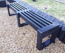 Skipton - straight recycled plastic outdoor bench