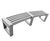 Skipton - curved recycled plastic outdoor bench 2