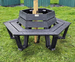 Calverley - recycled plastic hexagonal tree bench