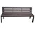 Selby - steel and recycled plastic outdoor bench with backrest 2