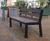 Selby - steel and recycled plastic outdoor bench with backrest 1