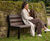 Selby - steel and recycled plastic outdoor bench with backrest 0