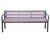 York - steel and recycled plastic outdoor bench with arms and back 2