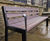 York - steel and recycled plastic outdoor bench with arms and back 1