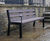 York - steel and recycled plastic outdoor bench with arms and back 0