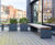 Langley slatted timber top and steel bench - LBN119 2