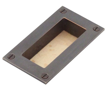 Flush Pull Handle - beech and bronze antique door handle for sliding doors