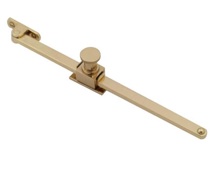Classic Sliding Stay - satin nickel window hinge for smooth sash movement