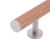 Arbor Pull Handle with Roses - natural oak satin nickel door handle 0