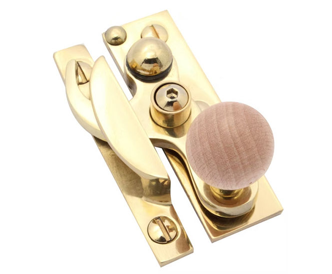Arbor Claw Type Sash Fastener - sanded beech window lock for timber sashes