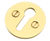 Classic Escutcheon - solid brass keyhole cover for interior doors 8