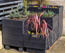 Marsden - modular square recycled plastic outdoor planters for urban spaces