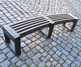 Skipton - curved recycled plastic outdoor bench - on this page