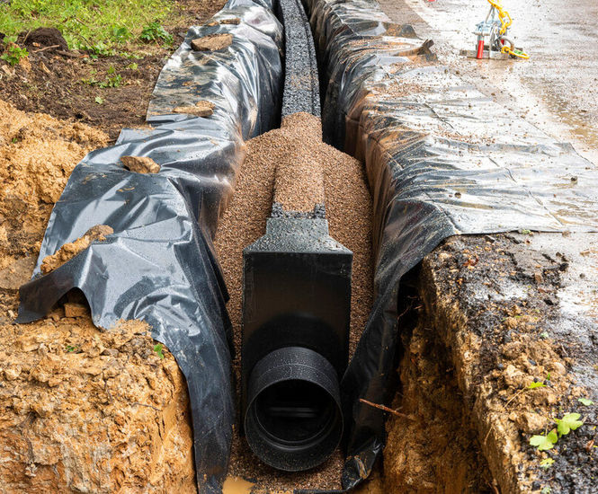 Modular drainage systems made from recycled tyre rubber