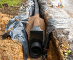 Modular drainage systems made from recycled tyre rubber