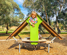Climbing Hut - outdoor HPL playhouse with climbing wall for children